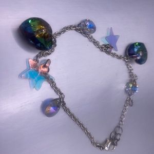 8 Inch Heart/Star Homemade Anklet/Bracelet